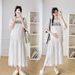 Real Shot Maternity Dress Summer New Tea Outfit Korean Drama Fashion Street Style Beautiful Two-Piece Set_ecoleips.com