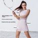 Women's Summer Lightweight Tennis Skirt Set High Waisted Slimming Golf Badminton Suit Running Fitness Sports Bodysuit_ecoleips.com
