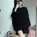 Women's Spring And Autumn Thin Mid-length Sweatshirt, Casual Style, BF Loose Fit, Versatile Base Shirt, Top, Jacket,_ecoleips.com