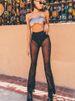 K Women's Sexy Mesh See Through Pants With Wide Legs_ecoleips.com