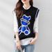 Women's Clothing Vest Waistcoat Versatile Knitted Vest Women's Outer Wear Round Neck Vest_ecoleips.com