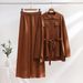 Women's Casual Two-Piece Set - Loose Top & High-Waisted Wide-Leg Pants (Black/Beige/Brown/Gray) - Breathable Viscose Summer Outfit_ecoleips.com