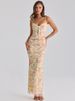 Mozision Spaghetti Strap Backless Print Sexy Maxi Dress Women Elegant Patchwork Sleeveless Bodycon Floral Print Club Party Dress_ecoleips.com
