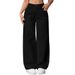 Women's High Waist Wide Leg Jeans - Vintage Washed Black Straight Loose Fit Trousers, Slimming Staple For Casual & Streetwear_ecoleips.com