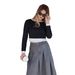 Voya International Site Best-selling Women's Clothing: Ins-style Simple Trendy Faux Two-piece T-shirt With Exposed Navel_ecoleips.com