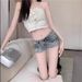 American Style Spicy Girl Low Waist Jeans Women 2024 New Tight Bodycon Hot Blue Frayed Straight Pants Leg-Lengthening_ecoleips.com