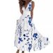 2023 European And American Cross-Border Women's Summer New V-Neck High Waist Sleeveless Printed Sexy Tank Dress_ecoleips.com