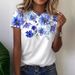Retro Floral Print Women's T-Shirt Short Sleeve Loose Fit Summer Casual Trendy Printed Clothing for Girls ME15_ecoleips.com