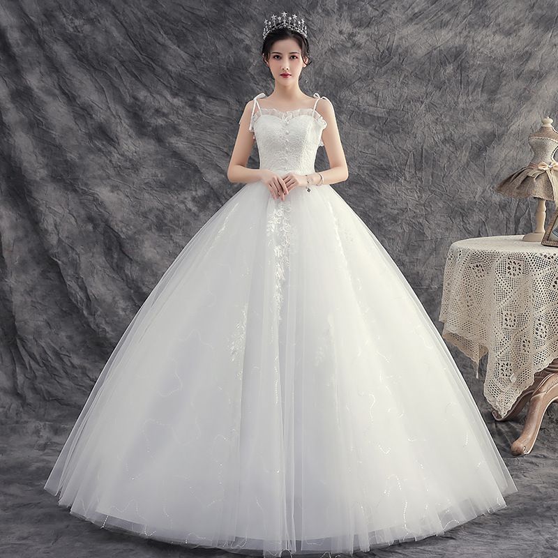 New Style Slimming Ethereal Dreamy Simple Lightweight Spring Wedding Dress For Brides Forest Style Petite Women's Clothing_ecoleips.com
