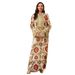 Women's Clothing Women's Dress One Size Fashion Long Dress Printed Lace V Neck Dress_ecoleips.com