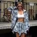 Women's Clothing Long Sleeved Plaid Shirt Irregular Skirt Suit Women's Spring And Summer New Style Comfortable And Versatile_ecoleips.com