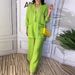 Women's Clothing Women's Solid Color Large Size Casual Cotton And Linen V Neck Suit Trousers Two Piece Set_ecoleips.com