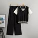Women's Clothing Summer New Loose And Comfortable Two Piece T Shirt Trousers Two Piece Suit_ecoleips.com