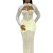 ng2510292 Cross-Border European And American New Half-High Collar Lace-Up Patchwork Low-Cut Sexy Bodycon Long Sleeve Dress_ecoleips.com