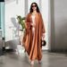 Women's Clothing Women's Solid Color Cardigan Robe Middle East Dubai Style Muslim Fashion Modest Abaya Dress_ecoleips.com