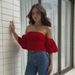Women's Slim Fit Pleated Raglan Sleeve Strapless Top Solid Color New Style Summer 2025 European American Cross Border Fashion_ecoleips.com