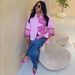 Women's Casual Patchwork Long Shirt Loose Plus Size Irregular Top European American Style Summer New_ecoleips.com