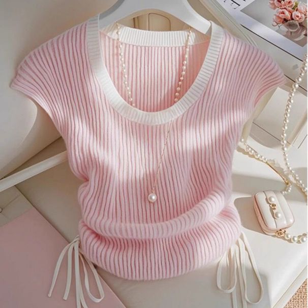 Women’s Clothing This Year's Popular Beautiful Shirt Pink Dopamine Short Sleeved T Shirt Female Summer New Design Top_ecoleips.com