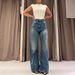 High Waisted Wide Leg Jeans Women's Casual Loose Trousers Spring 2026 American Style Pocket Detail Versatile Denim_ecoleips.com