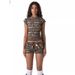 Cross-Border Sweet Spicy Girl Ruffled Hollow Out Tie Strap Camisole Women Summer Lace Trim Puffy Shorts Two-Piece_ecoleips.com
