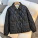 K Square-collar Cotton Coat; New Style, Fashionable, Loose, Color-blocked, Versatile Short Coat. No Inner Garment_ecoleips.com