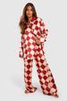 New Loose Ice Silk Pajamas Women's Long-sleeved Simple Casual Loungewear_ecoleips.com