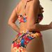 Fashionable Women's Strapless Two Piece Polyester Swimsuit European American Print Sexy Bikini New_ecoleips.com