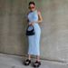 2025 New Autumn Casual Knitted Sleeveless Round Neck Dress For Women Wholesale From European And American Cross-Border_ecoleips.com
