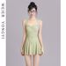 Women's Slimming One Piece Swimsuit Concealing Tummy Supporting Waist Flattering Young Women Perfect Swimwear_ecoleips.com