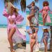 Women's Clothing Multi Color Printed Bikini Swimsuit Sexy Three Piece Women's Clothing Swimwear_ecoleips.com