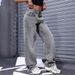 American Retro Low Waist Non-Stretch Washed Straight Women, New Autumn Street Style Wide Leg Jeans For Women_ecoleips.com