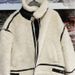 Women’s Biker-Style Faux Shearling Jacket – Winter-Ready Fleece-Lined Coat With Plush Collar (Black/White/Cream)_ecoleips.com
