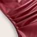 Fashion Women Solid Color Strapless Wrap Leather Dress Sexy Versatile Casual Party Evening Leather Dress For Women_ecoleips.com