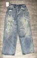 Women's Clothing AC High Street Trendy Brand Retro Versatile Loose Ripped Old Hand Painted Jeans Men's Denim Shorts_ecoleips.com