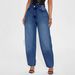 Retro Washed Denim Culottes For Women – Relaxed Harem Pants With Button Detail (S-XXL)_ecoleips.com