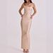 Women's Sexy Plunging Sleeveless Gold Foil Bodycon Maxi Dress – Party Evening Gown 2026_ecoleips.com