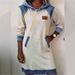 Trendy Color-Block Hooded Sweatshirt For Women – Oversized Streetwear Pullover With Contrast Hood & Drop Shoulder Sleeves_ecoleips.com