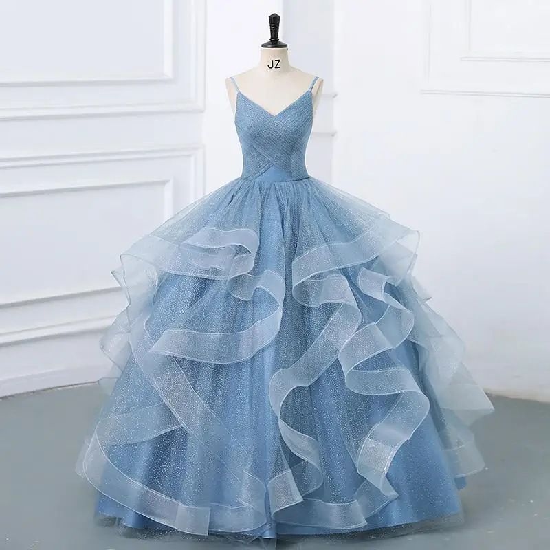 Strapless A-Line Evening Gown – Elegant & Modern (Dusty Blue/Navy/Black/Orange/Red/Champagne/Green, XS-XXXL)_ecoleips.com