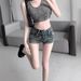 High-Waisted Retro Blue Denim Shorts for Women Sexy Tight Slimming A-Line Hot Pants American Trendy New Summer Style_ecoleips.com