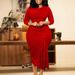 Women's Clothing High Neck Three Quarter Sleeve Elegant Semi-High Neck Slim Fit Pencil Dress With 3/4 Sleeves | Flattering Bodycon Midi Dress_ecoleips.com