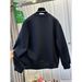 "Retro Beaded Sweatshirt For Women – Heavy Duty Fleece, Loose Fit Slimming Top (Black, M-4XL)"_ecoleips.com