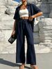 Women's Loose Casual Two-Piece Suit Solid Color European Style Spring/Summer Set_ecoleips.com
