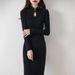 2024 Autumn/Winter Mid-Length Knitted Dress, Designer Cheongsam, Slim-Fit Retro Over-the-Knee Long Sweater Dress_ecoleips.com