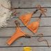 Women's Clothing Three Point Halter Neck Straps Sexy Backless Low Waist Bikini Solid Color Split Swimsuit_ecoleips.com