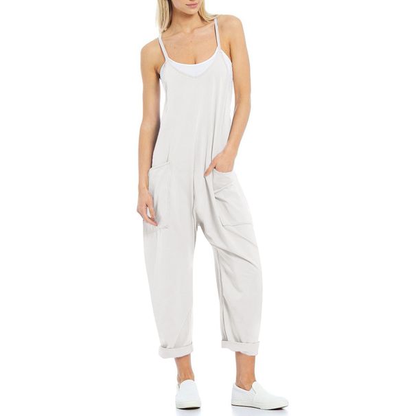 Summer Women's Jumpsuit – Sleeveless Overalls With Pockets Casual Boho Romper Pants In 16 Colors Loose Fit For Streetwear & Travel_ecoleips.com