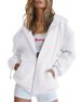 Women's Cute Hooded Zip-Up Jacket Oversized Sweatshirt With Drawstring Casual Pullover Thick Warm Cozy Fall Outerwear For Teen Girls_ecoleips.com