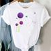 Cross-border Fashion Round-neck Simple Dandelion T-shirt For Women_ecoleips.com