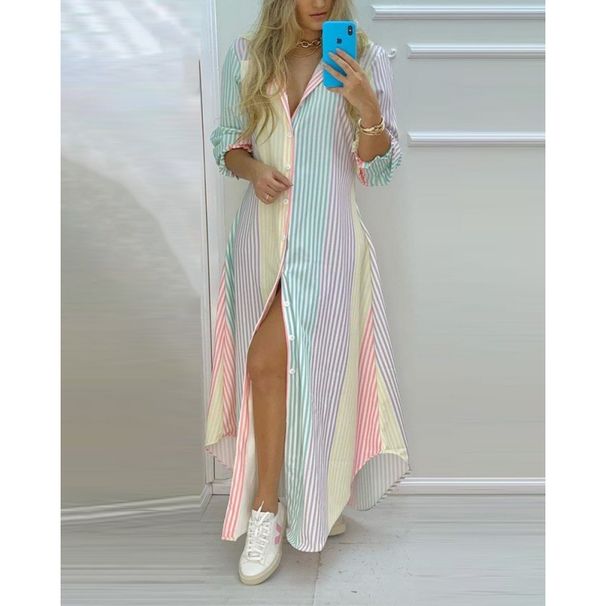 Women's Long Dress Spring Summer Fashion Sexy Shirt_ecoleips.com