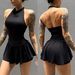 Modal Women's Sports Bra Vest And Skirt Set Breathable High Elasticity Fitness Wear For Running Anti-Exposure Pleated Active Outfit_ecoleips.com