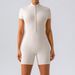 Women's Clothing Zipper Short Sleeved Yoga Jumpsuit Running Fitness Tight Sports One Piece Jumpsuit_ecoleips.com
